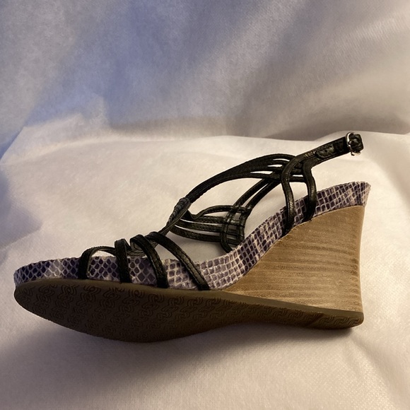 Bravo Browns Shoes - Wedge Heel Top Strap Sandals - Sz 7B - Picture 7 of 16